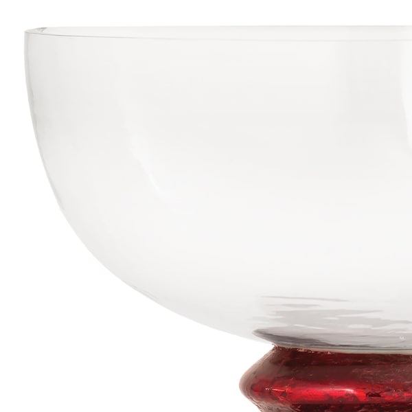 Melrose Bowl, Large Antique Red Artifact And Clear